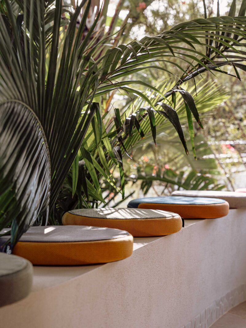 Round floor cushion with soft texture – DOT CUSHION by OGO Furniture